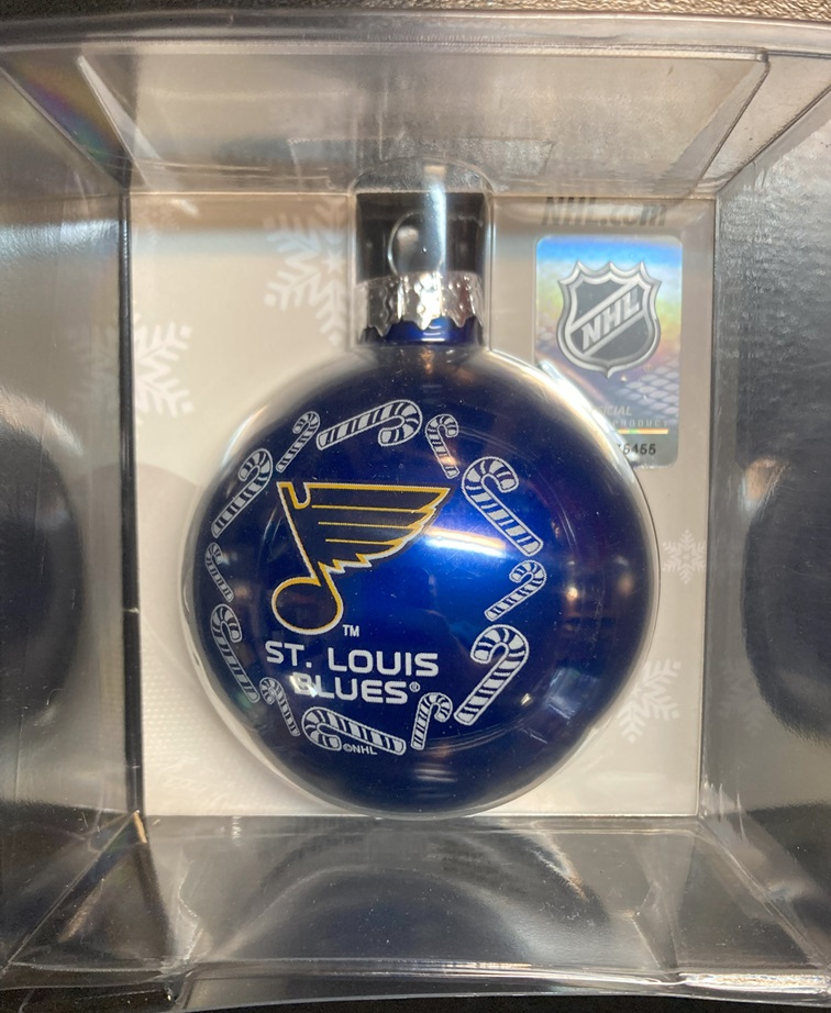 St. Louis Blues Candy Cane Ornament